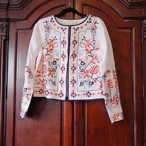 NWT Stunning fully-lined embroidered jacket by Hillary Scott
